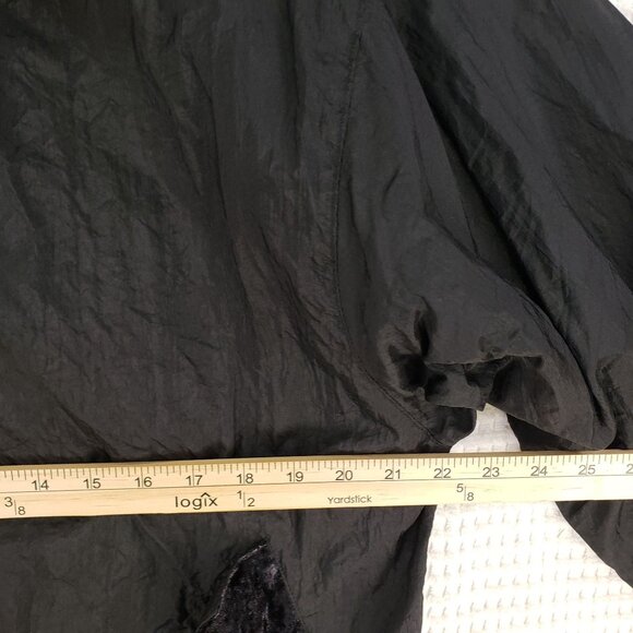 Vintage Reversible Velvet Embroidered Bomber Jacket Wmns L Boho Patchwork 80s 90 - Picture 8 of 9